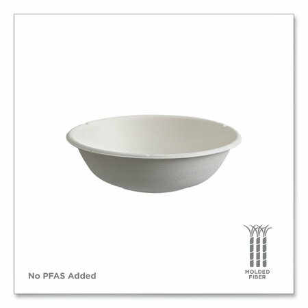Eco-Products Vanguard Renewable and Compostable Sugarcane Bowls, 16 oz, White, PK800 EP-BL16CNFA